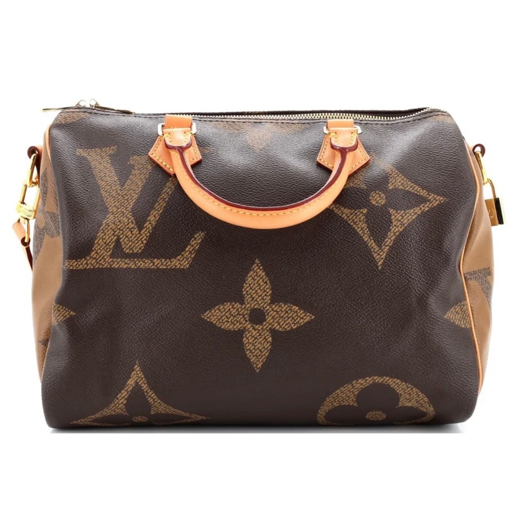 AUTHENTIC gently used Louis Vuitton Speedy 30A Giant Monogram Reverse Crossbody
